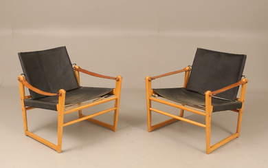 BENGT RUDA. Armchairs/Safari chairs, model “Cikada”, for Ikea, Sweden, 1960s.