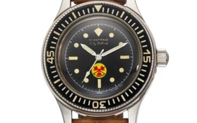 BLANCPAIN, STEEL FIFTY FATHOMS ANTI-MAGNETIC DIVER'S WRISTWATCH, MADE FOR THE GERMAN MILITARY, REF. RPG 1, CASE NO. 208'148, BUNDESWHER, 6645-12-149-5012