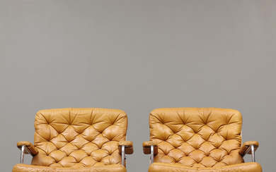 BRUNO MATHSSON. A pair of “Karin” armchairs, Dux, second half of the 20th century.