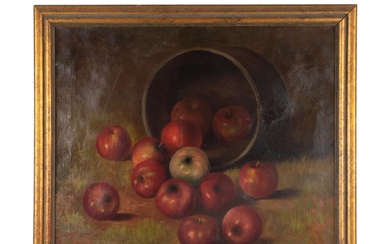 BRYANT CHAPIN STILL LIFE W/APPLES 1894 OIL/CANVAS