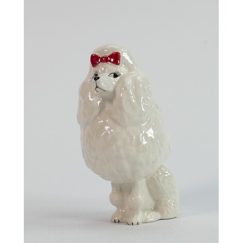 Beswick seated Poodle with bow 1871