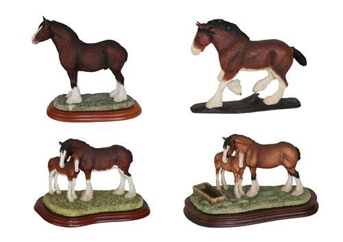 Border Fine Arts Heavy Horse Models Including; 'Spring Pastures' (Clydesdale...