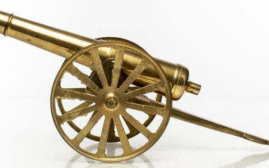 Brass Tabletop Model of a Cannon