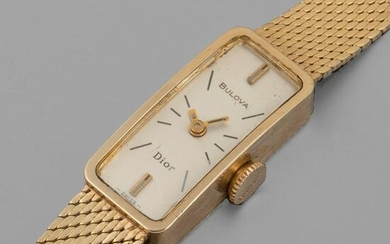 Bulova for Dior, Yellow Gold Bracelet Watch, ca. 1965