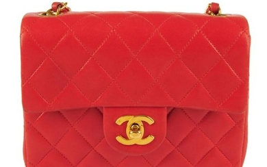 CHANEL - a Mini Square Classic Flap handbag. Designed