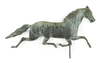COPPER RUNNING HORSE WEATHER VANE Late 19th Century