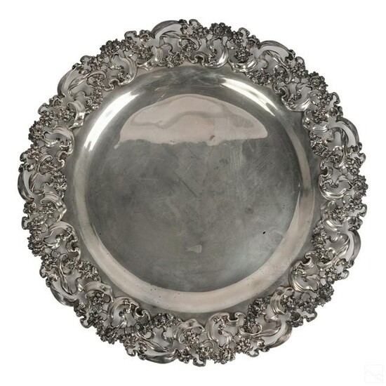 Caldwell Art Nouveau Sterling Silver Platter 2600g