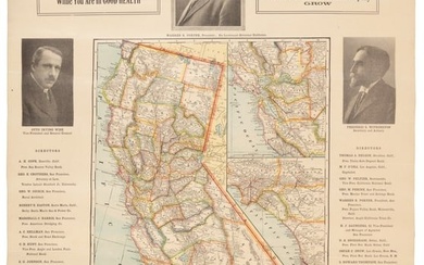 California wall map from life insurance co.