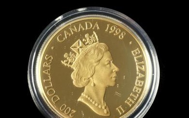 Canada, 1998 Proof Gold White Buffalo 200 Dollars