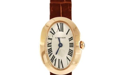 Cartier Mini Baignoire W8000017 PG/RG Quartz Ladies Watch Pre-Owned