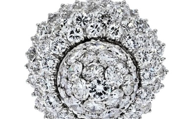 Cartier Platinum 5.85 Carat Diamond Tulip Vintage Ring