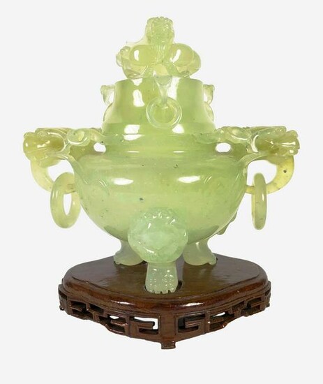 Carved Chinese Hardstone Censer, Qing Dynasty