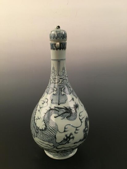 Chinese Blue and White Water Bottle
