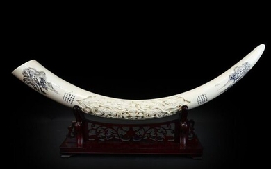 Chinese Carved Tusk