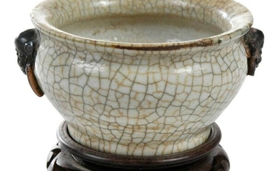 Chinese Ge Type Crackle Glazed Porcelain Censor