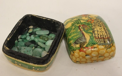 Chinese Jadeite Pieces Group in a Box