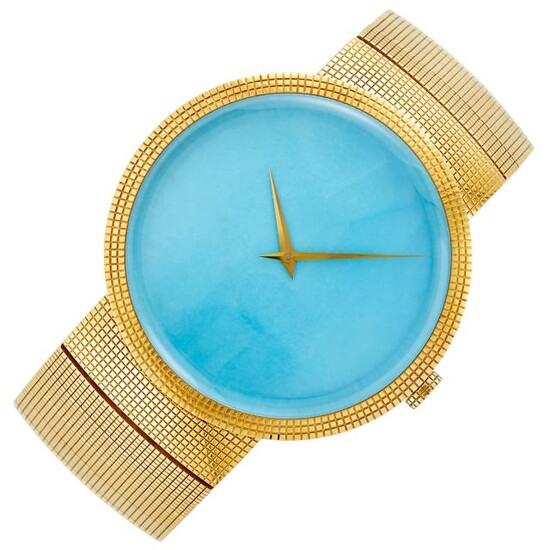 Christian Dior Gold and Turquoise Wristwatch