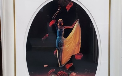 Christian R. Lassen Limited Edition Color Lithograph Bella Rosa Lady