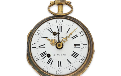 Coach clock/ coach watch: interesting, early small coach clock, signed Silvestre Paris 1779, probably around 1760