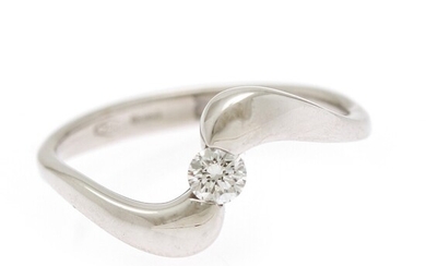 NOT SOLD. Comete: A diamond ring set with a brilliant-cut diamond, mounted in 18k white...