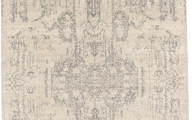 Contemporary Distressed Hand Carded Wool 8X10 Modern Oriental Rug Bedroom Carpet