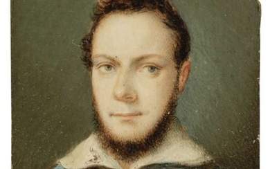 Continental School. Portrait miniature of a bearded young gentleman, Northern European, 17th century