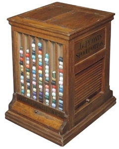 Country store spool cabinet, J. & P. Coats' Spool
