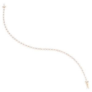 DIAMOND LINE BRACELET in 18ct rose gold, set with a row