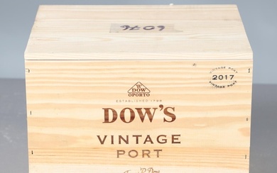 DOW'S VINTAGE PORT 2017 - CASED. 12 bottles of Dow's Vintage...