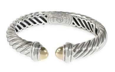 David Yurman Sculpted Cable Cuff in 18K Yellow Gold/Sterling Silver