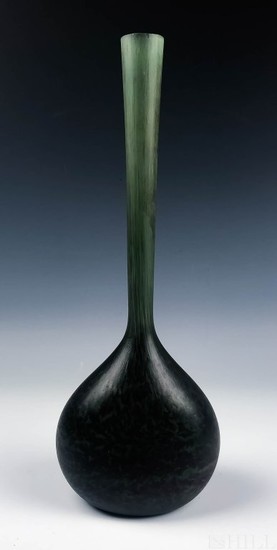 Delatte Nancy Fluted Art Glass Vase Mixed Colors