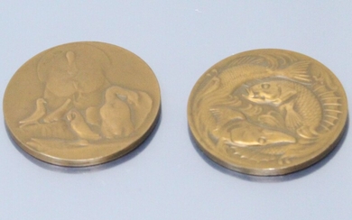 Deux médailles de table en bronze à thème... - Lot 56 - Rossini