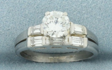 Diamond Engagement and Wedding Ring Set in Platinum