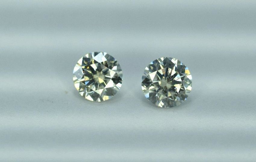 Diamond Gemstones Pair , Natural Diamond Earing Pair