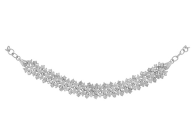 Diana M. Custom 14kt white gold fashion bracelet 3.00 cts of round diamond