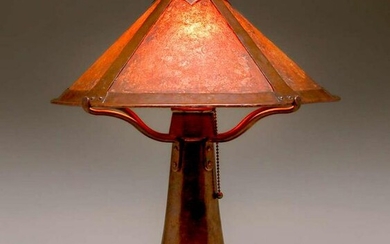 Dirk van Erp - D'Arcy Gaw Hammered Copper & Mica Lamp