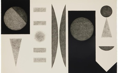 Dorothy Dehner (1901-1994), "Lunar Series #6," 1971, Lithograph on Arches paper, Image/Sheet: 24" H