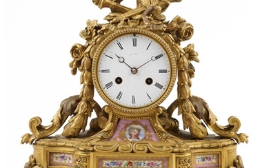 Drocourt of Paris, 19th century French ormolu mantle clock s...