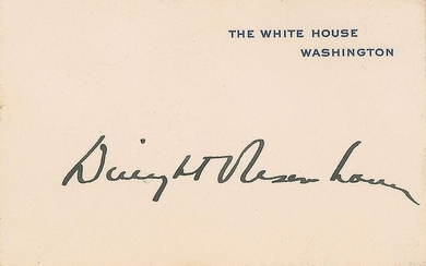 Dwight D. Eisenhower Signed White House Card