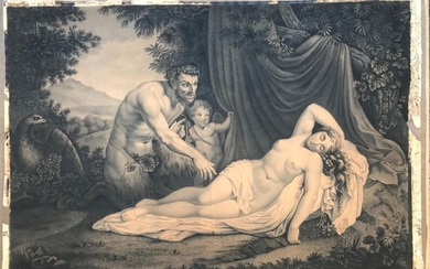 Early 19th century FRENCH school Satyr and nymph...