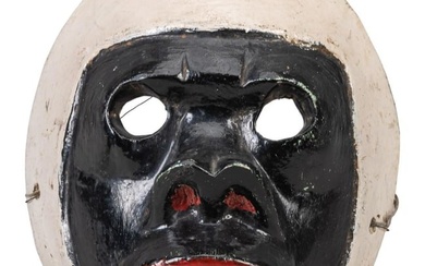 Early 20th C. Mexican Chango Folk Art Mask