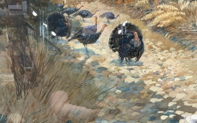 Edward Deming Sgd Turkey Gouache Painting