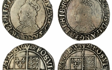 Elizabeth I (1558-1603), Sixth Issue, Shillings, Tower, bust 6b (2), 1595-1598, m.m key; another, 1602, m.m. 2