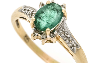 Emerald diamond ring GG/WG 585