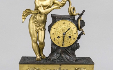 Empire bronze mantel clock, 1st ha