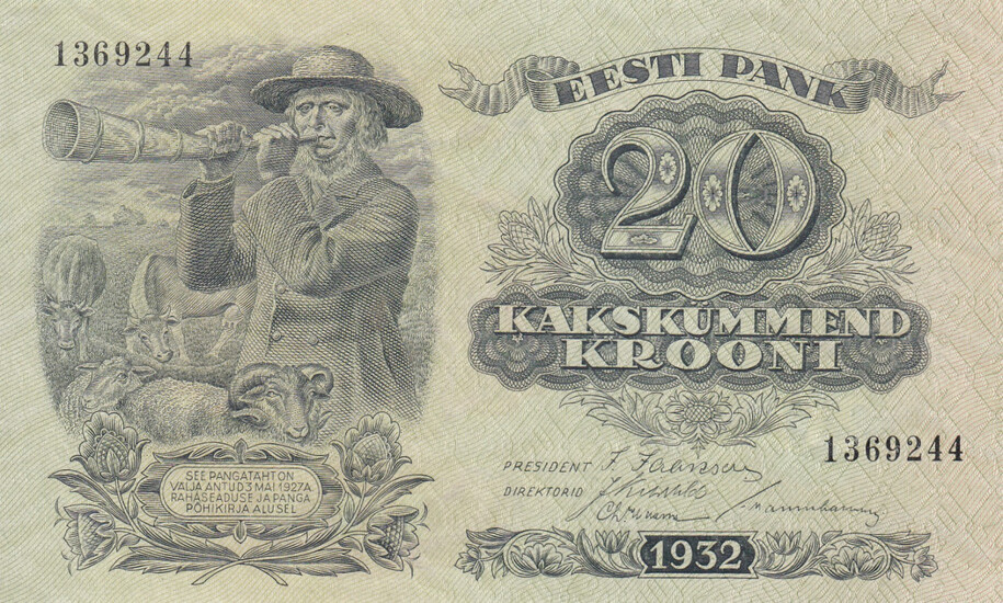 Estonia 20 Krooni 1932