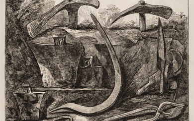 F. PIRANESI (1758-1810), Farming tools from Pompeii, 1805, Etching