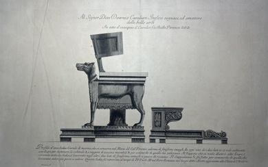 F. Piranesi Etching Profilo d'una Sedia Curule di Marmo 1778