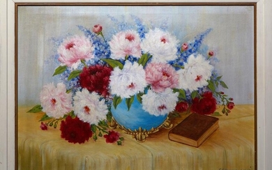 F.B. Davenport (American), "Floral Still Life," 1943
