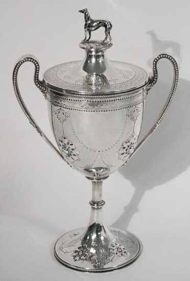 Fine British Regency Silver Open Handled Trophy Ur